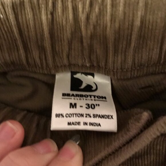 Bearbottom brown Corduroy 5-Pocket Pants size medium - Picture 2 of 3